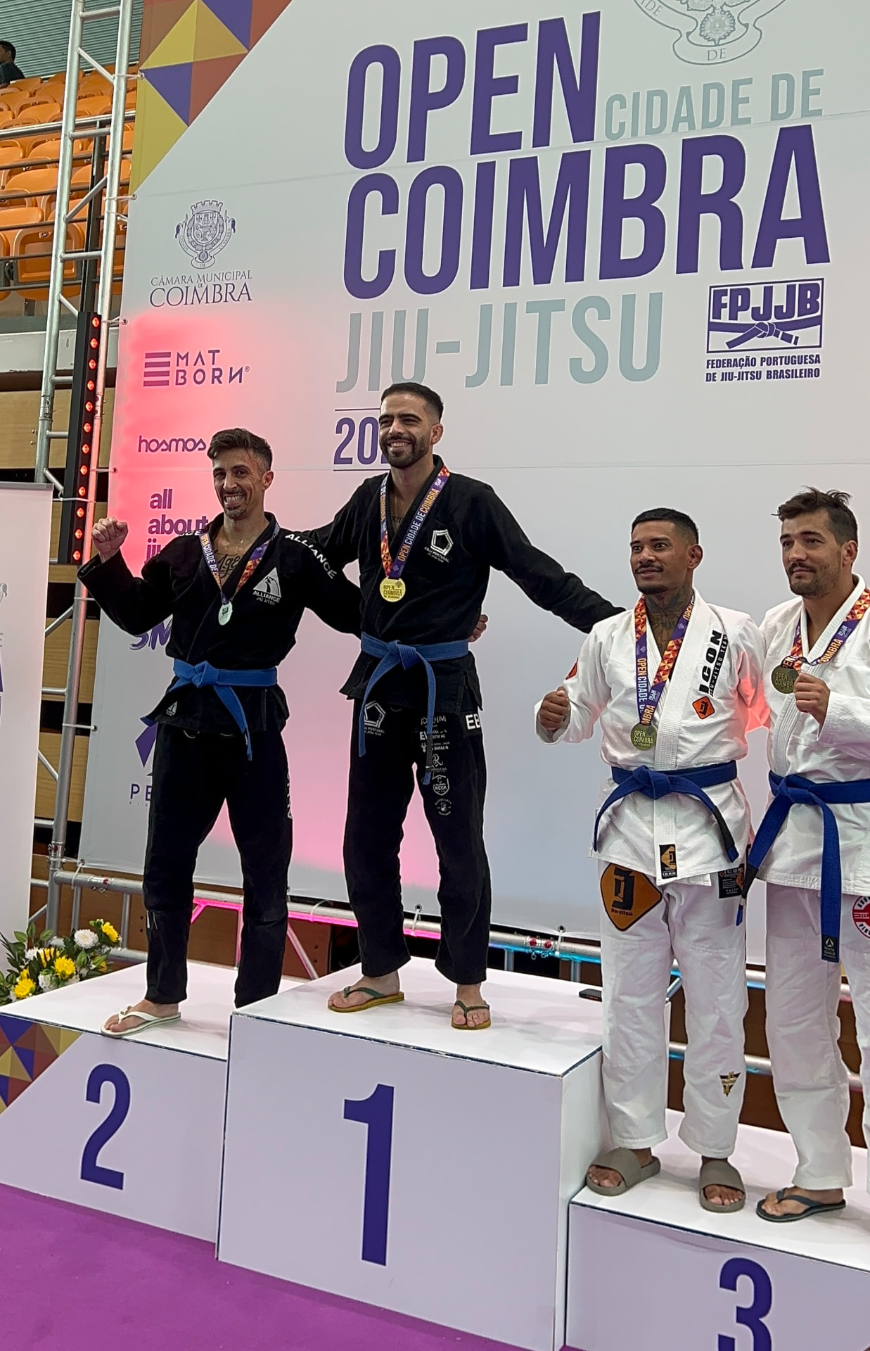 Pódio — Open Cidade de Coimbra de Jiu-Jitsu 2026