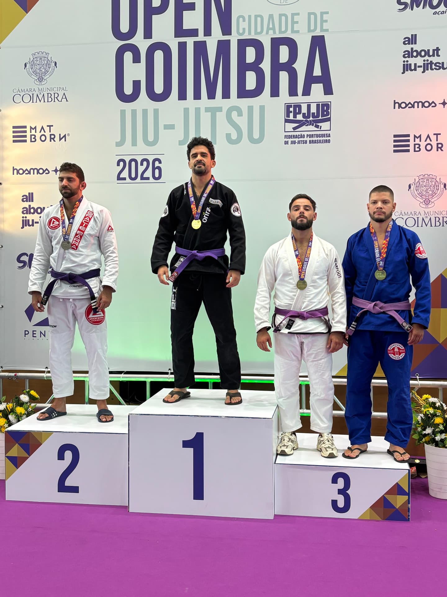 Pódio — Open Cidade de Coimbra de Jiu-Jitsu 2026