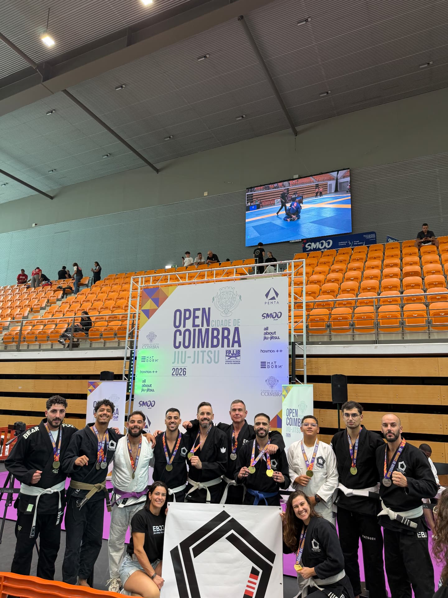 Atletas da EBJJ Portugal reunidos no Open Cidade de Coimbra de Jiu-Jitsu 2026